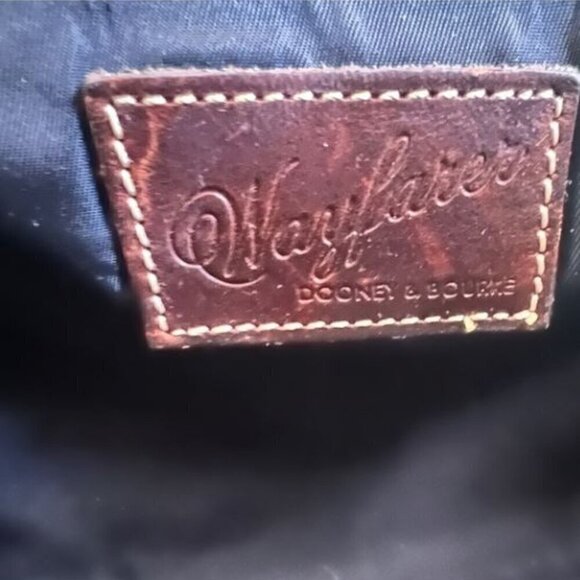 Dooney & Bourke Navy & Brown Purse - Picture 5 of 6